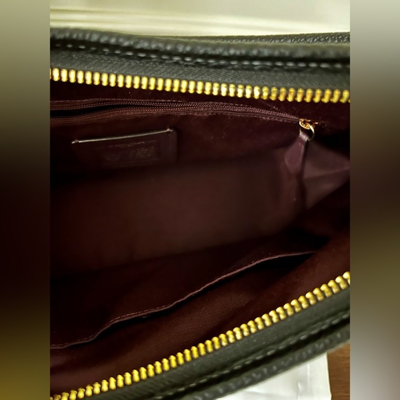 Coach Black Laurel Shoulder Bag Soft Pebble Leather Gold Hardware Two Straps 🖤 - Picture 8 of 12